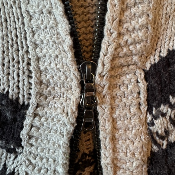 FREE PEOPLE BLACK AND GRAY FRINGE DOUBLE ZIPPER HOODIE SIZE M - Picture 5 of 6